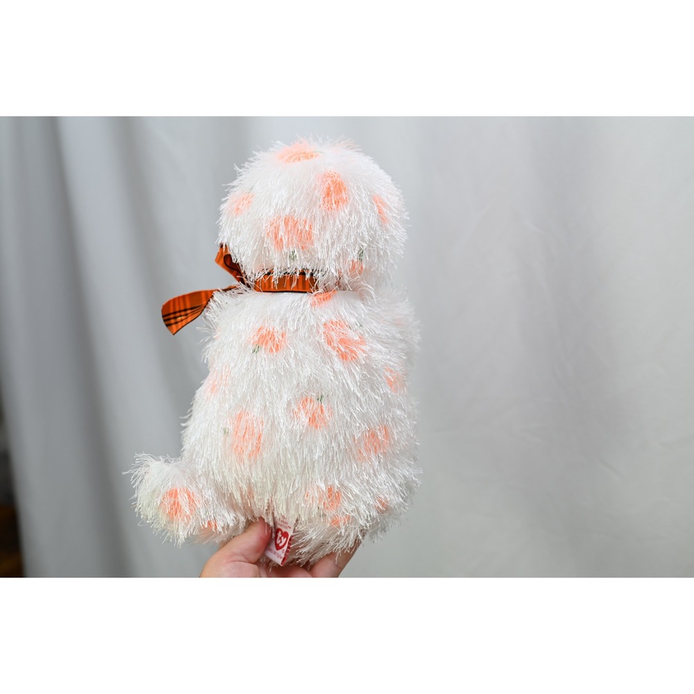 Ty Punkies Shriekers Ghost Halloween Plush White Orange Pumpkin 11.5 inch - Picture 3 of 5